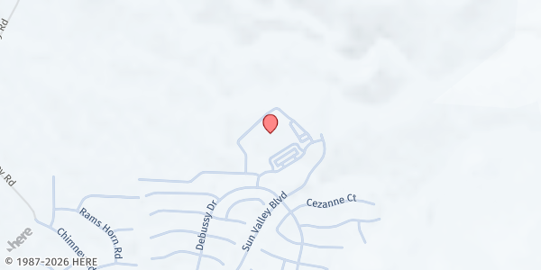 Map showing Desert Skies Middle School at 7550 Donatello Dr., Sun Valley, NV