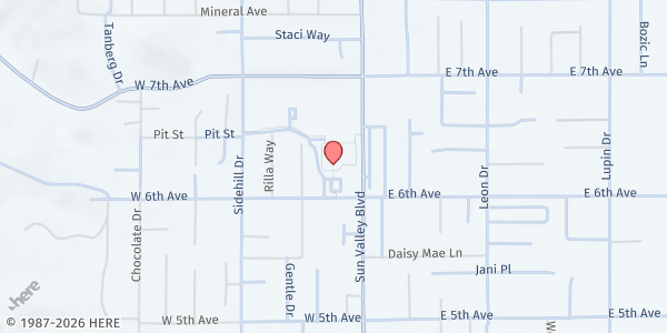 Map showing Sun Valley Community Park at 115 W 6th Ave, Sun Valley, NV