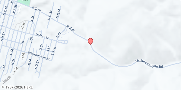 Map showing D Street & Mill Street - Mobile Harvest at D St. and Mill St./Six Mile Canyon Rd., Virginia City, NV