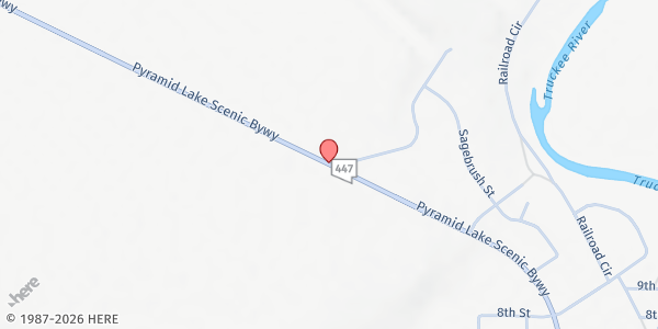 Map showing Wadsworth Community Center - Mobile Harvest at 1NV-447, Wadsworth, NV