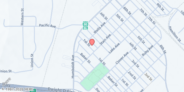 Map showing Wells Family Resource Center at 261 1st Street, Wells, NV