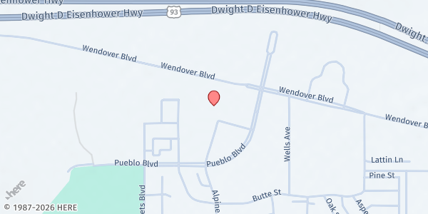 Map showing JAS Foundation at 1930 Plateau Way, West Wendover, NV