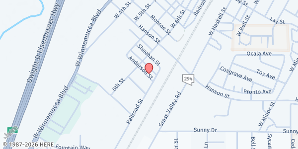 Map showing Humboldt County FCC/FRC at 667 Anderson Street, Winnemucca, NV