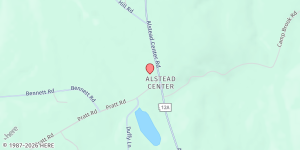 Map showing Alstead Center Congregational Church at Alstead Center Rd, Alstead, NH