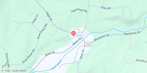 Map showing Church of the Good Shepherd Universalist Society at 14 Summer St, Alstead, NH