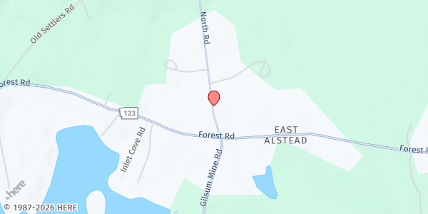 Map showing East Alstead Second Congregational Church at , Alstead, NH