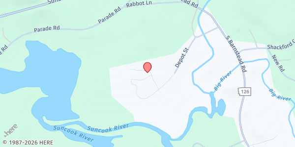 Map showing Barnstead Food Pantry at 27A Depot St., Barnstead, NH