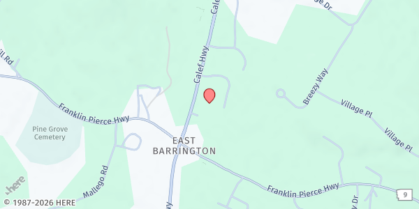 Map showing Joseph's Storehouse Food Pantry at 8 Eastern Ave., Barrington, NH
