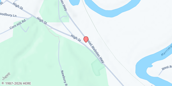 Map showing Hilda's Food Pantry at 12 High St., Boscawen, NH