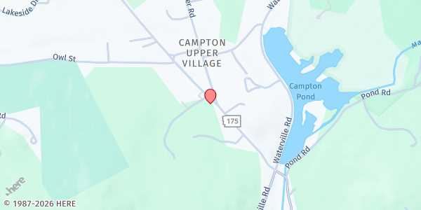 Map showing Campton Baptist Church at 1345 Main St, Campton, NH