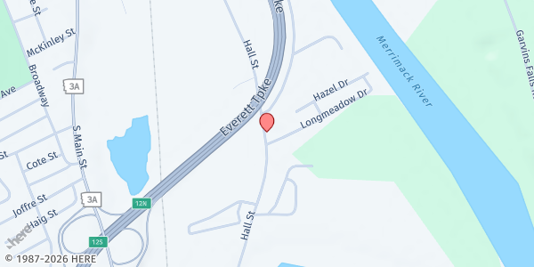 Map showing Capitol City Church of God Food Pantry at 124 Hall St., Concord, NH
