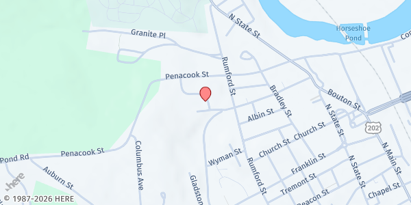Map showing Family Center Market at 19 Jennings Dr., Concord, NH
