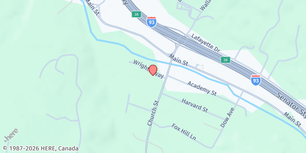 Map showing Community Church of Christ at 44 Church St, Franconia, NH