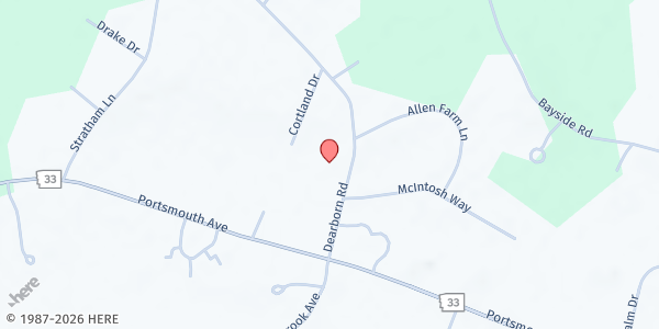 Map showing Greenland United Methodist Church at 25 Dearborn Rd, Greenland, NH