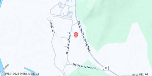 Map showing Horse Meadow Senior Center & Pantry at 91 Horse Meadow Rd. North, Haverhill, NH