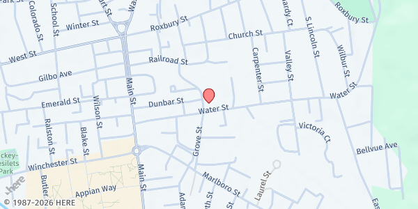 Map showing Hundred Nights, Inc. at 122 Water St., Keene, NH