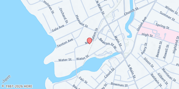 Map showing Isaiah 61 Cafe at 100 New Salem St., Laconia, NH