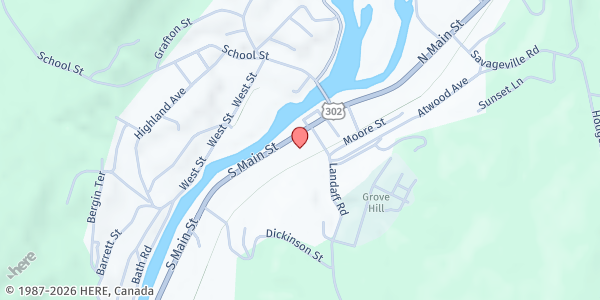 Map showing Lisbon Landaff Federated Church at 49 S Main St, Lisbon, NH