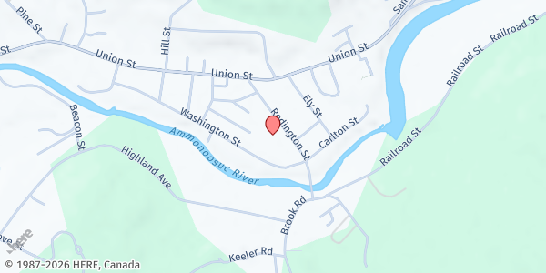 Map showing Bridge Food Pantry at 70 Redington St., Littleton, NH