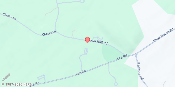 Map showing Union Congregational Church at 20 Town Hall Rd, Madbury, NH