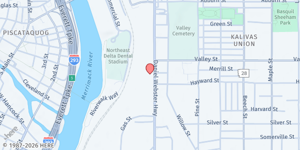 Map showing 200 Elm Street Engagement Center at 200 Elm St., Manchester, NH