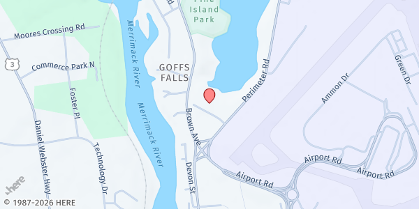 Map showing Bethany Chapel Food Pantry at 54 Newbury Rd., Manchester, NH