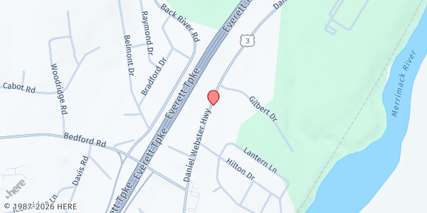 Map showing St. James Community Food Pantry at 646 Daniel Webster Hwy., Merrimack, NH