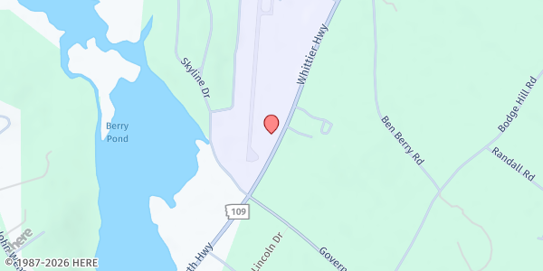 Map showing Breaking Bread Food Pantry at 1173 Whittier Highway, Moultonborough, NH