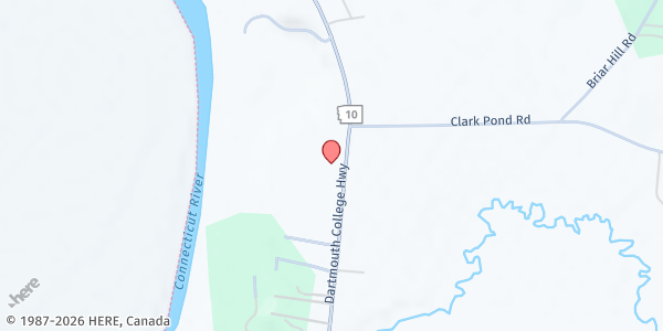 Map showing Haverhill Welfare Office at 2975 Dartmouth College Hwy, North Haverhill, NH