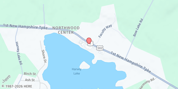 Map showing Northwood Emergency Food Pantry at 881 First NH Turnpike, Northwood, NH