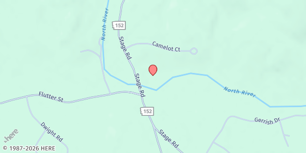 Map showing Nottingham Food Pantry at 139 Stage Rd., Nottingham, NH