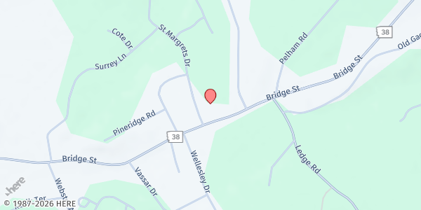 Map showing NEP Ministries at 955 Bridge St., Pelham, NH