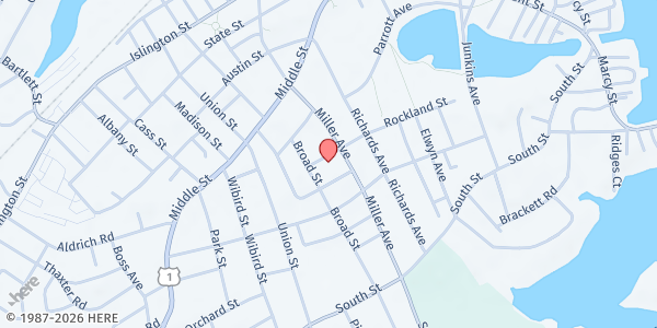 Map showing Salvation Army Food Pantry - Portsmouth at 272 Rockland St., Portsmouth, NH