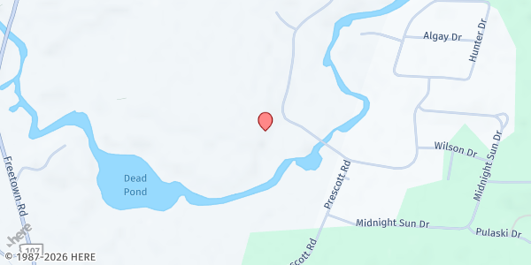 Map showing CAPHR Raymond Food Pantry at 55 Prescott Rd., Raymond, NH