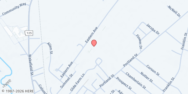 Map showing Emmanuel Advent Church at 75 Eastern Ave., Rochester, NH