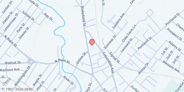 Map showing Grace Community Church Food Pantry at 57 Wakefield St., Rochester, NH