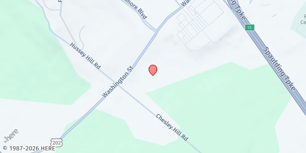 Map showing Homeless Center For Strafford County at 202 Washington St, Rochester, NH