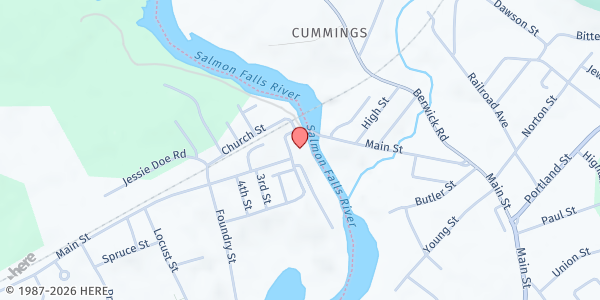 Map showing Seeds of Faith - Food Distribution Center at 1 Front St, Rollinsford, NH