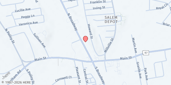 Map showing Isaiah 58 NH at 68 North Broadway, Salem, NH