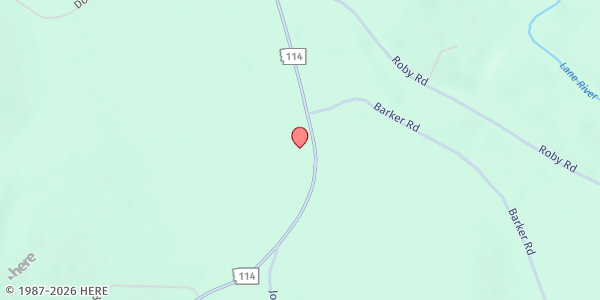 Map showing Community Food Pantry At Trinity Bible Church - Food Distribution Center at 539 NH-114, South Sutton, NH