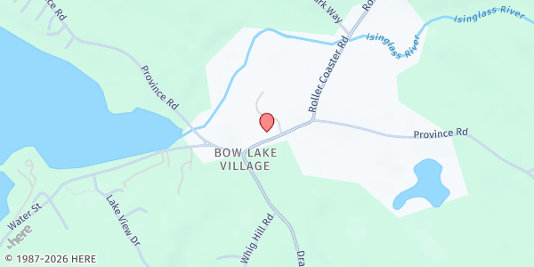 Map showing Bow Lake Free Will Baptist Church at 530 Province Rd, Strafford, NH