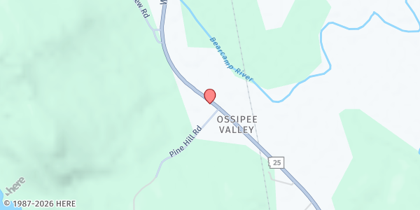 Map showing Provisions Food Pantry & Thrift Store at 1859 White Mountain Hwy, West Ossipee, NH