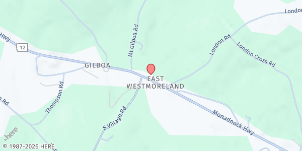 Map showing Union Church 'Community In Christ' Westmoreland NH at 998 NH-12, Westmoreland, NH