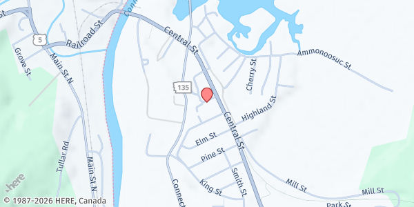 Map showing Community Action Program - Woodsville at 6 Church St, Woodsville, NH