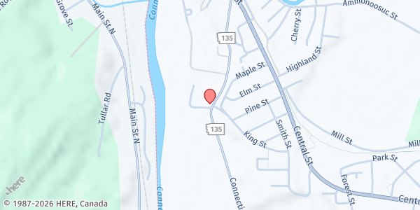Map showing Good Shepherd Ecumenical Food Pantry at 65 S. Court St., Woodsville, NH