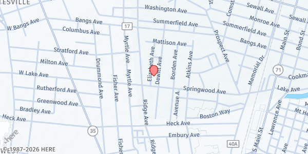 Map showing From Jersey With Love at 115 Dewitt Avenue, Asbury Park, NJ