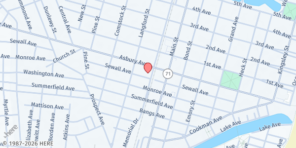 Map showing Jersey Shore Rescue Mission at 701 Memorial Drive, Asbury Park, NJ