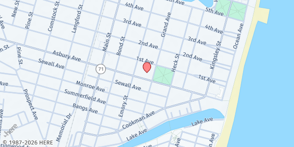 Map showing Trinity Episcopal Church - Asbury Park at 503 Asbury Avenue, Asbury Park, NJ