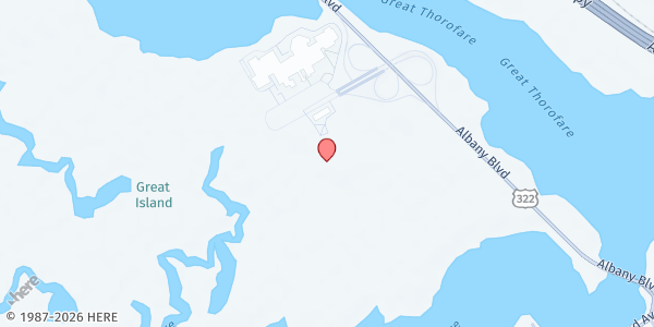 Map showing Atlantic City High School at 1400 North Albany Avenue, Atlantic City, NJ