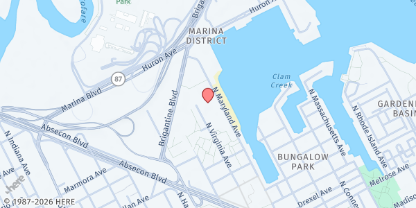 Map showing Better Tomorrows Ac at 818K MARYLAND AVENUE, Atlantic City, NJ